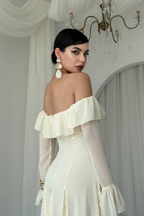 Ester Straplez Elbise