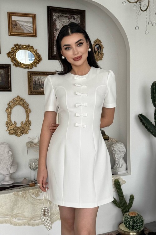 Evan Bow Detail Dress