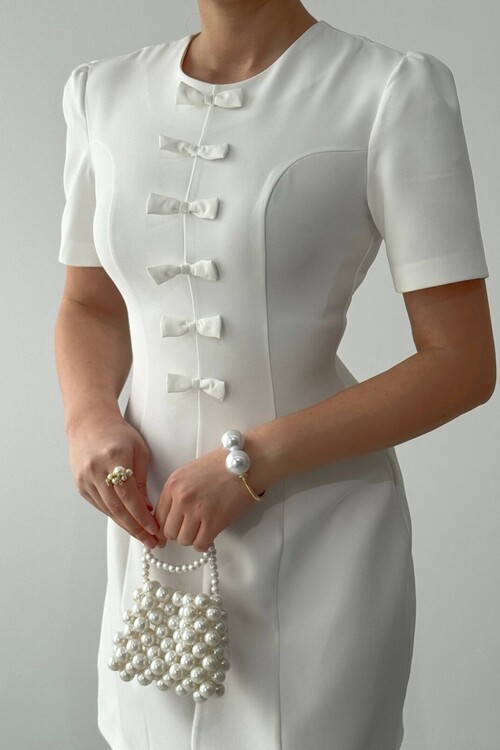 Evan Bow Detail Dress