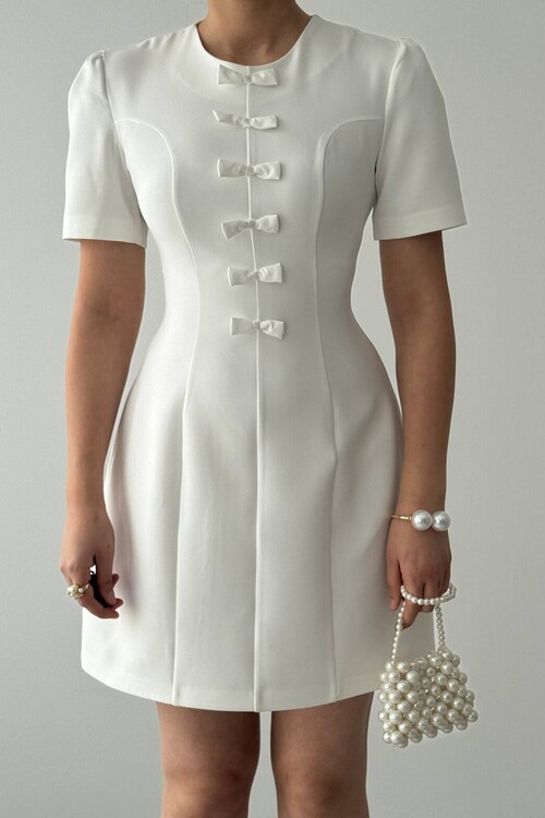 Evan Bow Detail Dress