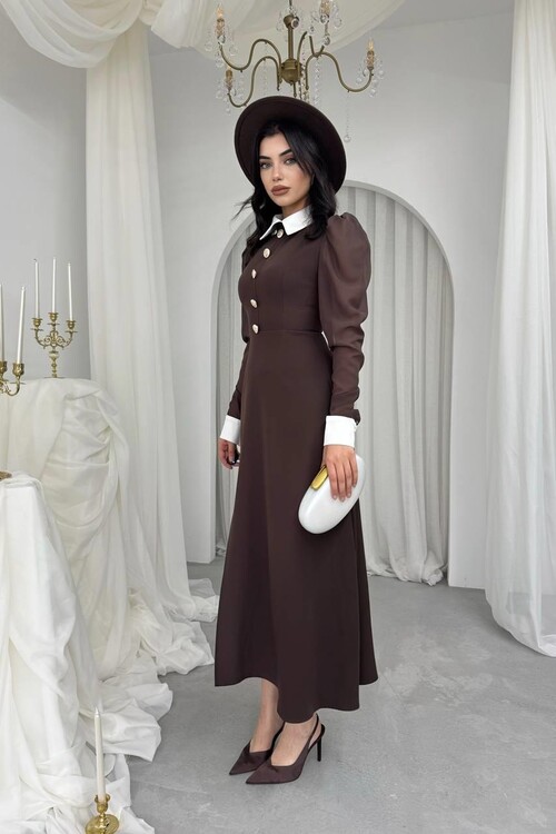 Evona Slit Detailed Dress