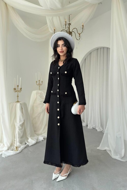 Fari Button Detailed Dress