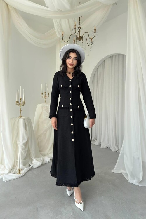 Fari Button Detailed Dress