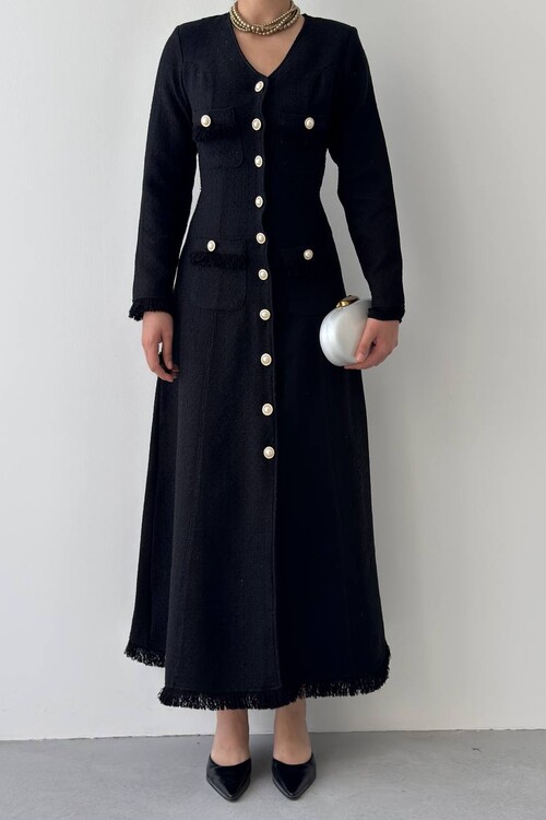 Fari Button Detailed Dress