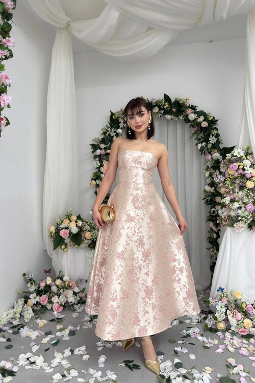 Haseki Straplez Elbise