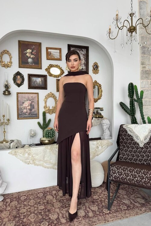 Hulos Şal Detaylı Elbise