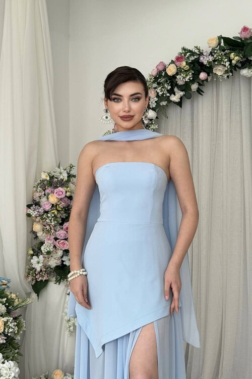 Hulos Şal Detaylı Elbise