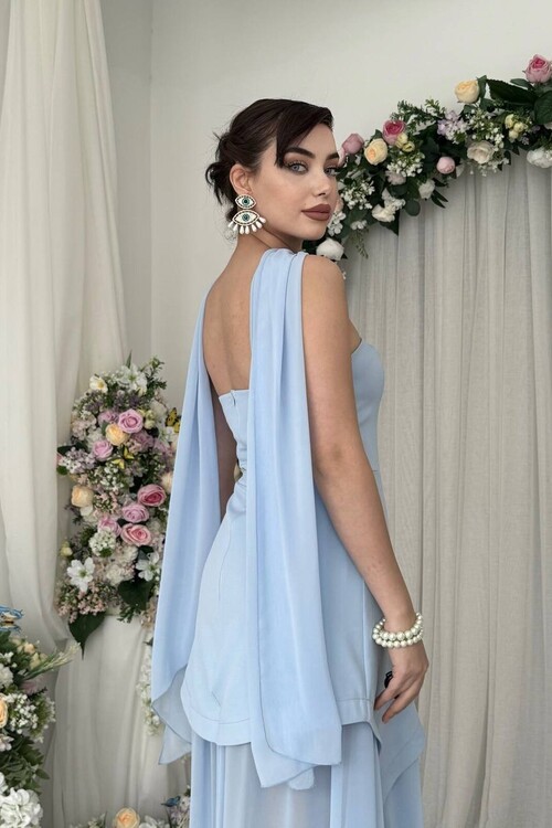 Hulos Şal Detaylı Elbise