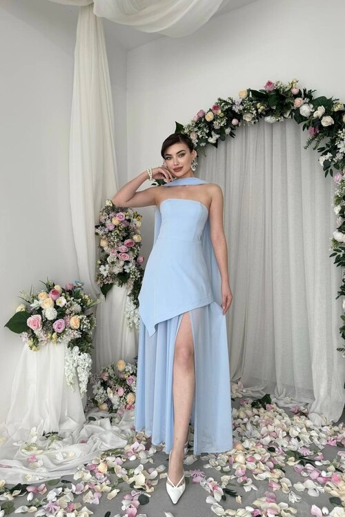 Hulos Şal Detaylı Elbise