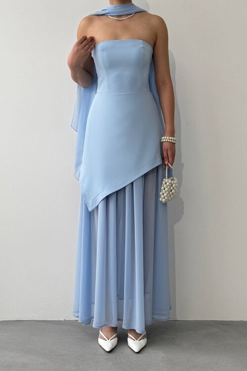 Hulos Şal Detaylı Elbise