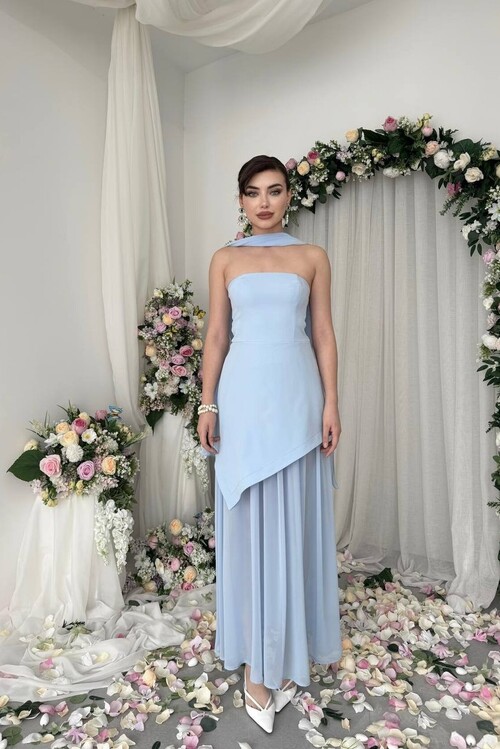 Hulos Şal Detaylı Elbise