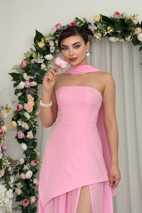 Hulos Şal Detaylı Elbise