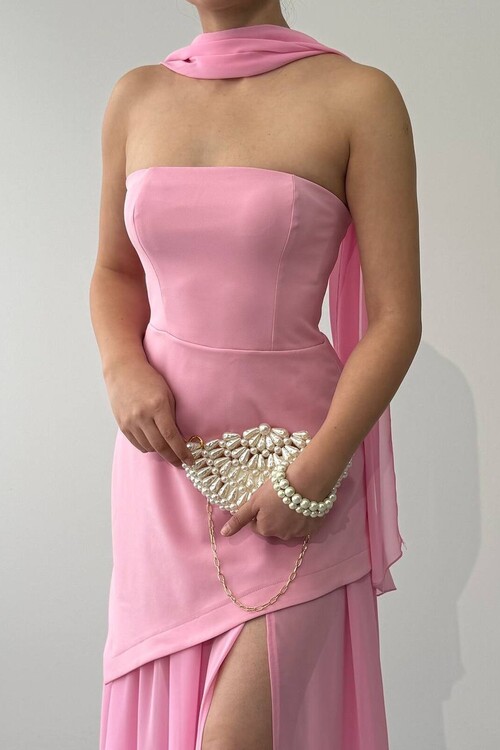 Hulos Şal Detaylı Elbise