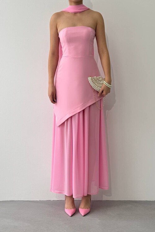 Hulos Şal Detaylı Elbise