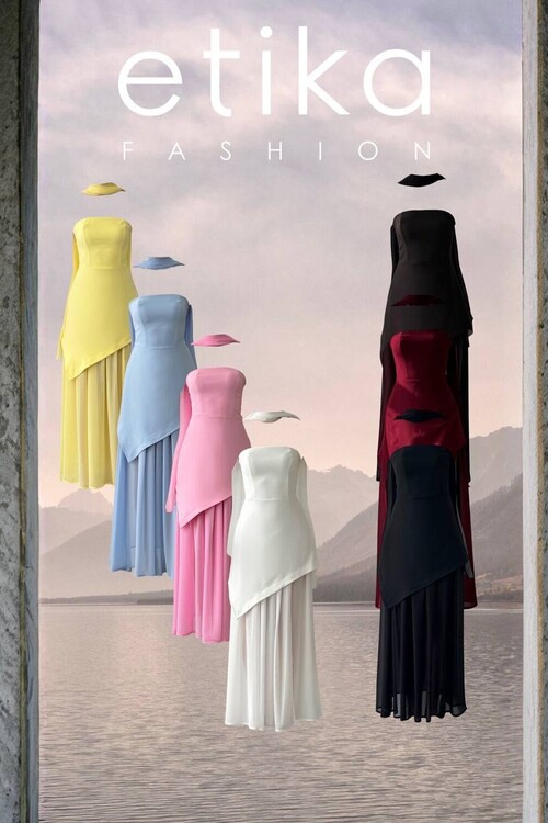 Hulos Dress with Shawl Detail