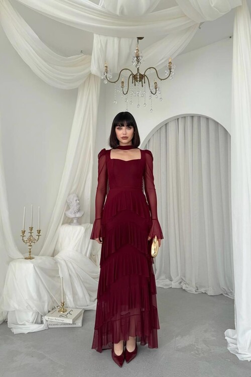 Juvy Şal Detaylı Elbise