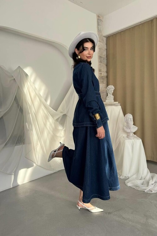 Linor Belted Two Piece Suit