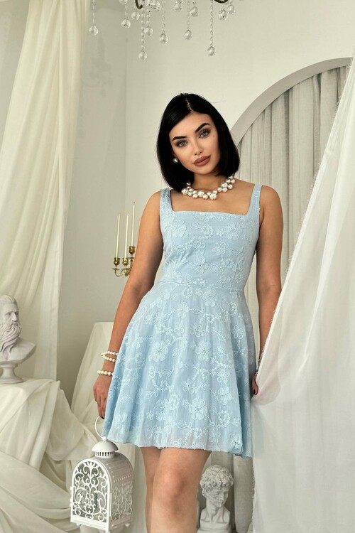 Lyro Çiçek Nakışlı Elbise