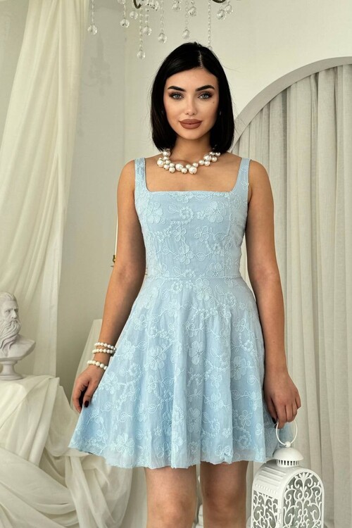 Lyro Çiçek Nakışlı Elbise