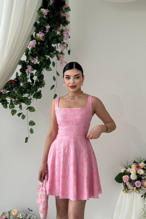 Lyro Çiçek Nakışlı Elbise