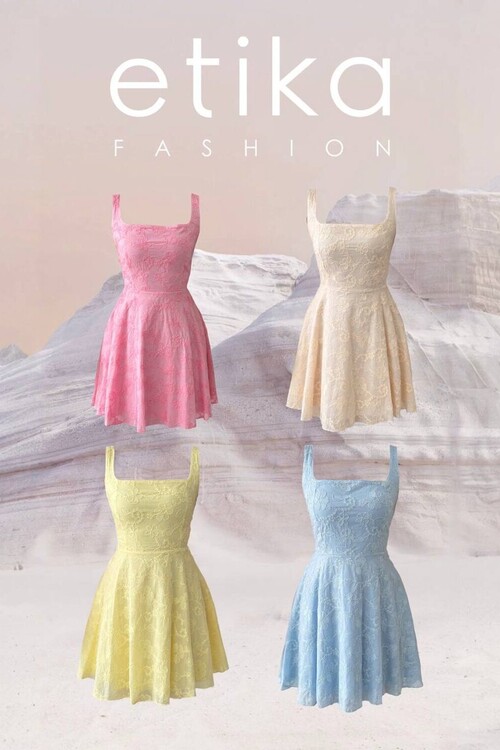 Lyro Çiçek Nakışlı Elbise