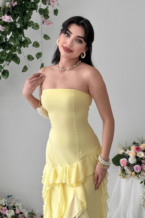 Madel Straplez Elbise