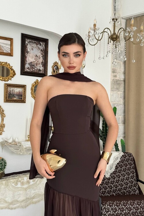 Manen Shawl Detail Dress