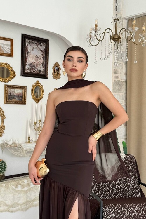 Manen Shawl Detail Dress