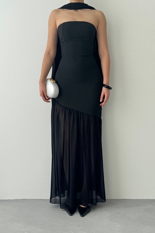 Manen Shawl Detail Dress