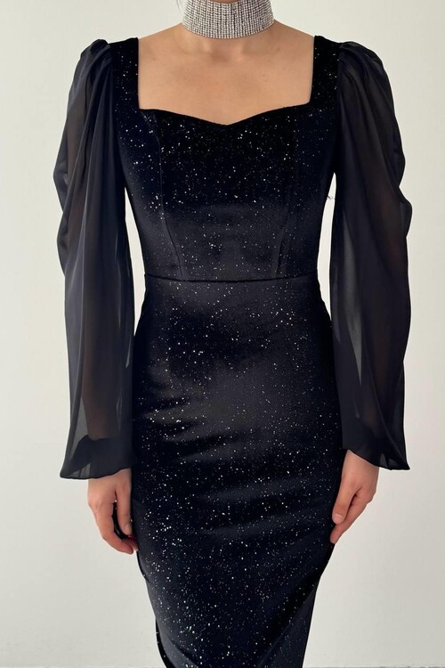 Meda Balloon Sleeve Dress