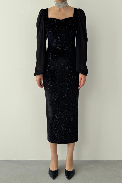 Meda Balloon Sleeve Dress