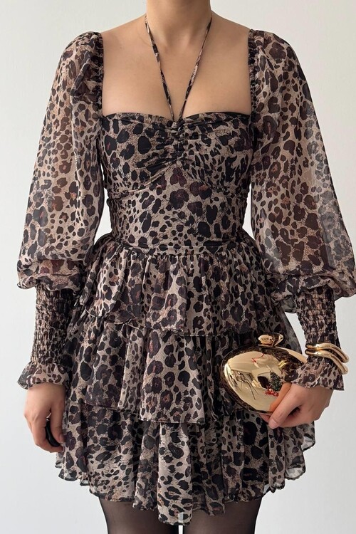 Mio Balloon Sleeve Dress