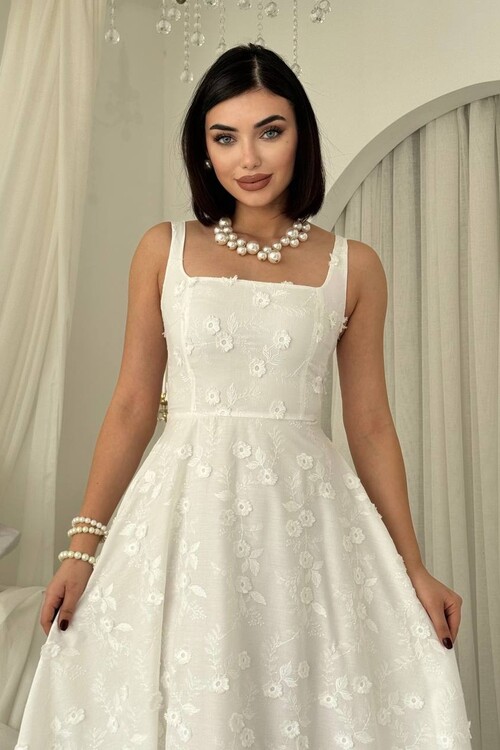 Myra Çiçek Detaylı Elbise