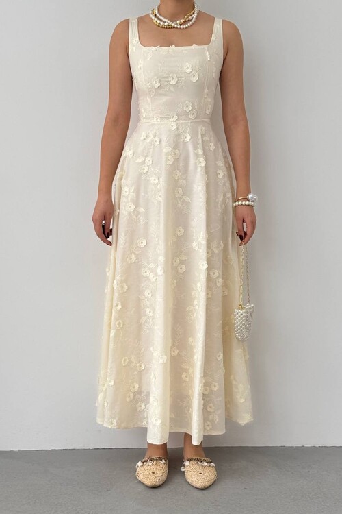 Myra Çiçek Detaylı Elbise