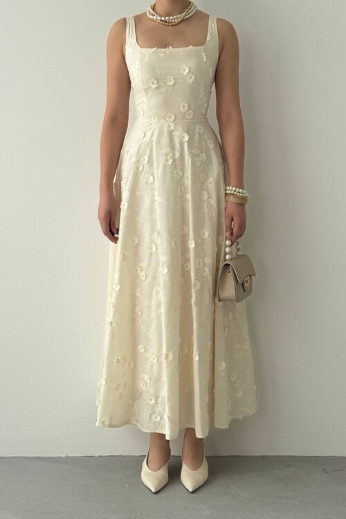 Myra Çiçek Detaylı Elbise