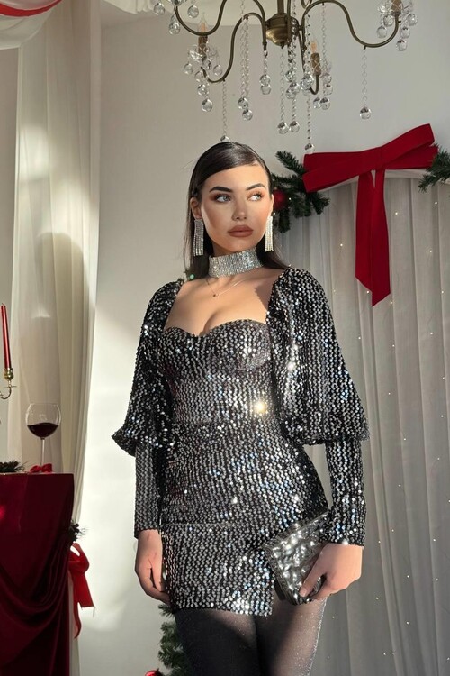 Nico Sequin Sequin Dress