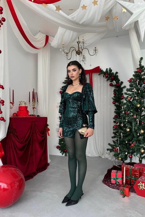 Nico Sequin Sequin Dress