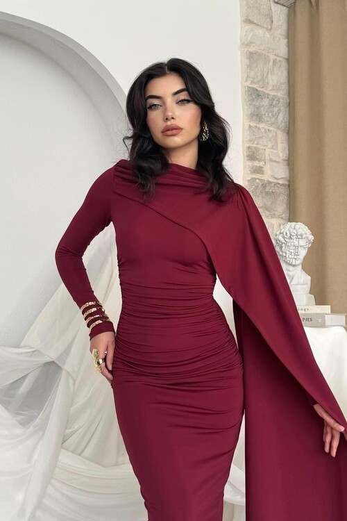 Orleans Shawl Sleeve Detail Dress