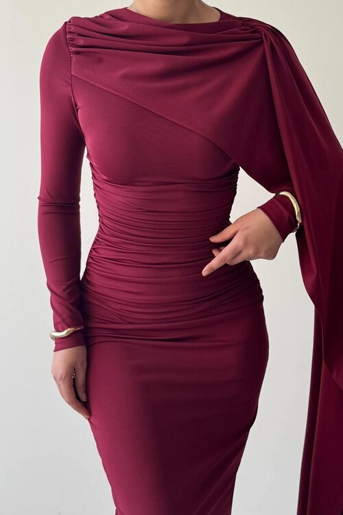 Orleans Shawl Sleeve Detail Dress