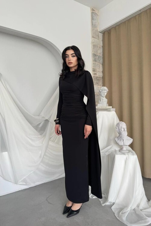 Orleans Shawl Sleeve Detail Dress