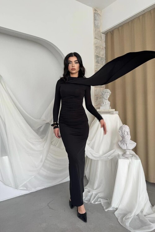 Orleans Shawl Sleeve Detail Dress