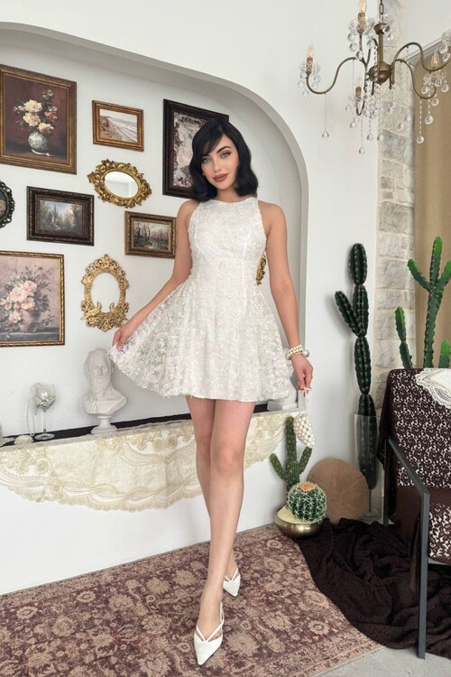 Oyul Çiçek Desenli Elbise