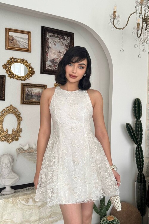 Oyul Çiçek Desenli Elbise