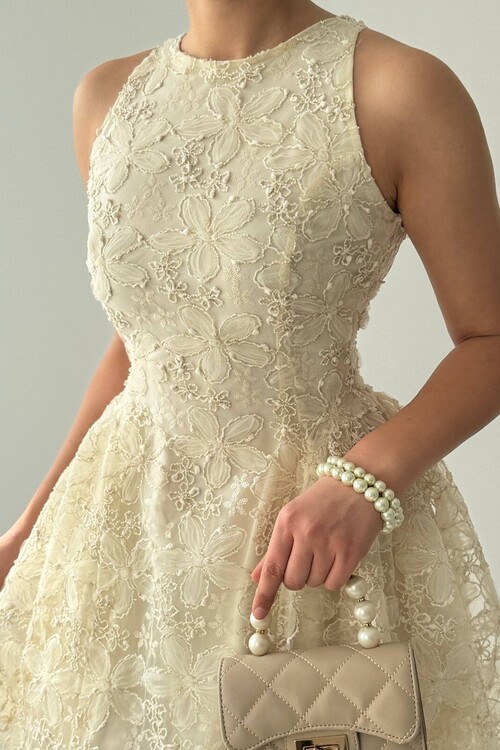 Oyul Çiçek Desenli Elbise