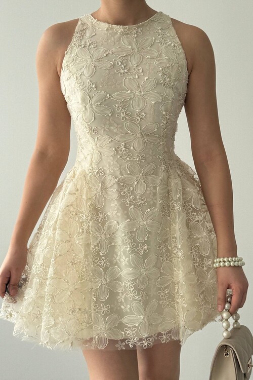 Oyul Çiçek Desenli Elbise