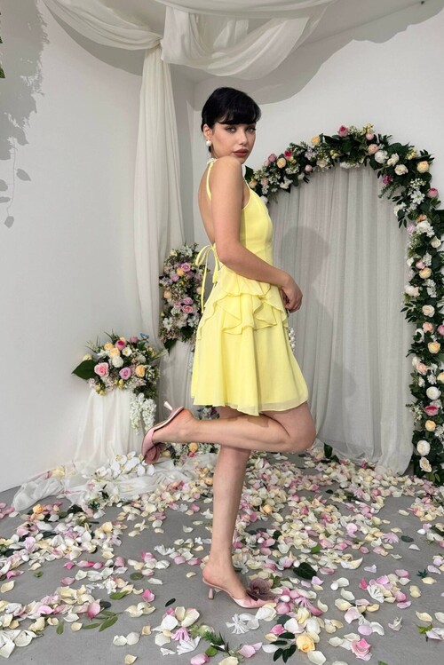 Panl İp Askılı Elbise