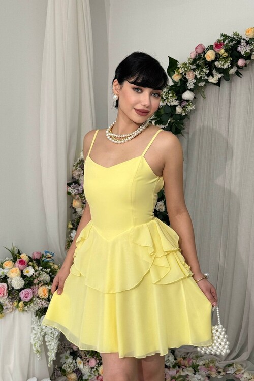 Panl İp Askılı Elbise