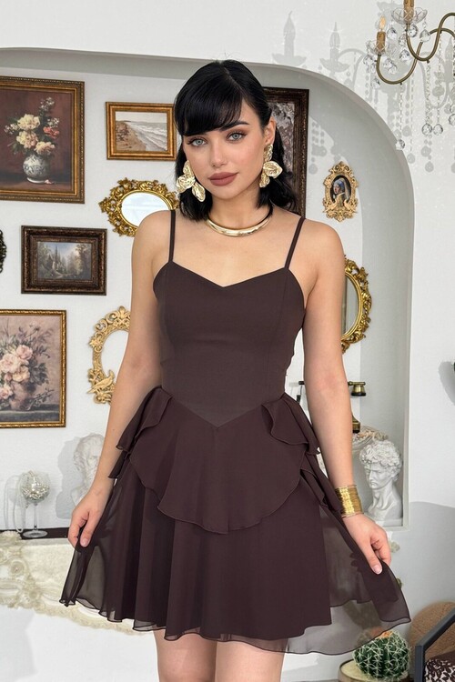 Panl İp Askılı Elbise