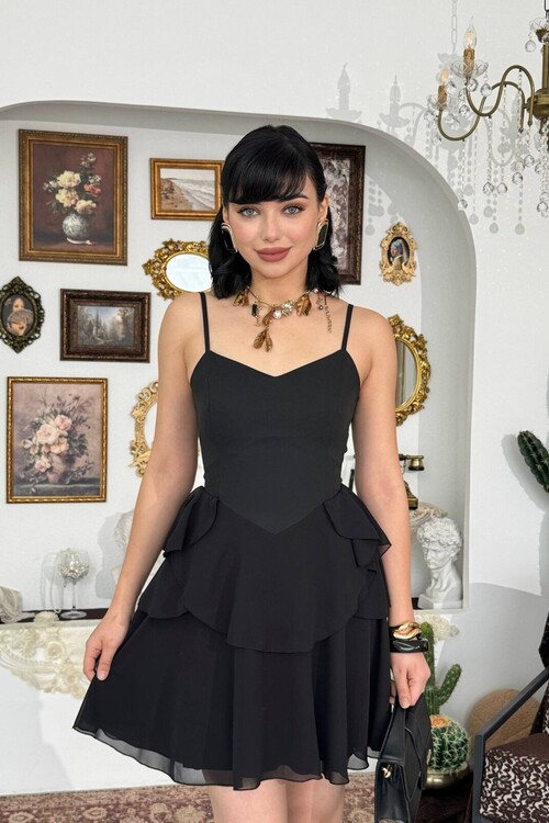 Panl İp Askılı Elbise