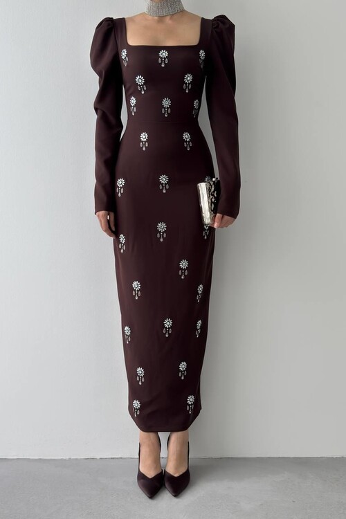 Pera Stone Detailed Dress